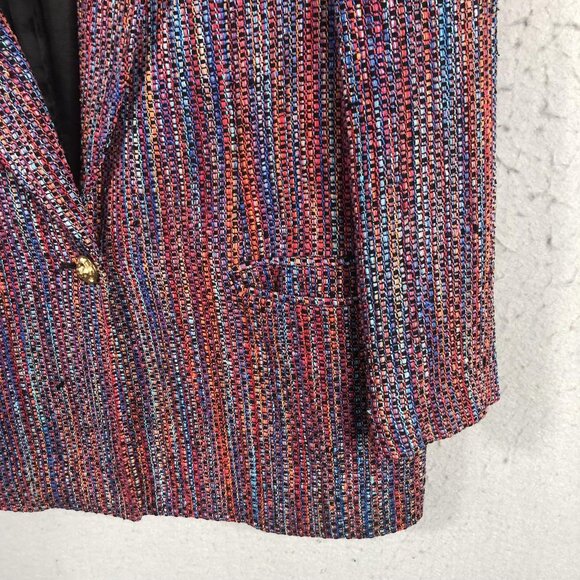 Taboh Blazer Womens Small Silk Textured Woven Single Button Jacket Made in USA - Picture 7 of 15